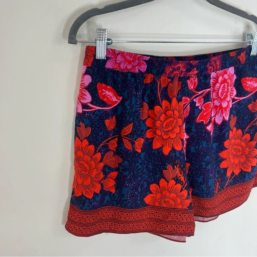Ett:Twa by Anthropologie Wynnewood Floral Print High Rise Shorts Size Small